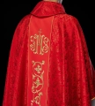 Ornat czerwony z haftowanym pasem z monogramem IHS - S-7059-02-67 - HAF S-7059-02-67 - Dewocjonalia P.H. Jakóbczak - Katolicki sklep liturgiczny i hurtownia