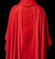 Ornat czerwony z haftowanym pasem z motywem krzyża - S-7060-02-53 - HAF S-7060-02-53 - Dewocjonalia P.H. Jakóbczak - Katolicki sklep liturgiczny i hurtownia