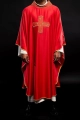 Ornat czerwony z haftowanym krzyżem - S-7061-02-53 - HAF S-7061-02-53 - Dewocjonalia P.H. Jakóbczak - Katolicki sklep liturgiczny i hurtownia
