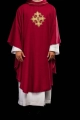 Ornat czerwony z haftowanym krzyżem - S-7065-02-70 - HAF S-7065-02-70 - Dewocjonalia P.H. Jakóbczak - Katolicki sklep liturgiczny i hurtownia