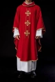 Ornat czerwony z haftowanymi krzyżami - S-7068-02-70 - HAF S-7068-02-70 - Dewocjonalia P.H. Jakóbczak - Katolicki sklep liturgiczny i hurtownia