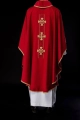 Ornat czerwony z haftowanymi krzyżami - S-7068-02-70 - HAF S-7068-02-70 - Dewocjonalia P.H. Jakóbczak - Katolicki sklep liturgiczny i hurtownia
