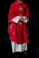 Ornat czerwony z haftowanymi krzyżami - S-7068-02-70 - HAF S-7068-02-70 - Dewocjonalia P.H. Jakóbczak - Katolicki sklep liturgiczny i hurtownia