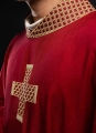 Ornat czerwony z haftowanymi krzyżami - S-7070-02-70 - HAF S-7070-02-70 - Dewocjonalia P.H. Jakóbczak - Katolicki sklep liturgiczny i hurtownia