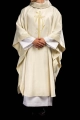 Ornat ecru z haftem kłosów zboża i krzyża - S-7052-05-54 - HAF S-7052-05-54 - Dewocjonalia P.H. Jakóbczak - Katolicki sklep liturgiczny i hurtownia