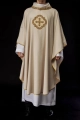 Ornat ecru z haftowanym krzyżem - HAF S-7066-05-70 - Dewocjonalia P.H. Jakóbczak - Katolicki sklep liturgiczny i hurtownia