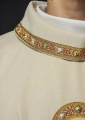 Ornat ecru z haftowanym krzyżem - HAF S-7066-05-70 - Dewocjonalia P.H. Jakóbczak - Katolicki sklep liturgiczny i hurtownia