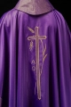 Ornat fioletowy z haftem kłosów zboża i krzyża - S-7052-03-54 - HAF S-7052-03-54 - Dewocjonalia P.H. Jakóbczak - Katolicki sklep liturgiczny i hurtownia