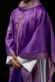 Ornat fioletowy z haftem kłosów zboża i krzyża - S-7052-03-54 - HAF S-7052-03-54 - Dewocjonalia P.H. Jakóbczak - Katolicki sklep liturgiczny i hurtownia