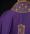 Ornat fioletowy z haftowanym krzyżem - S-7061-03-53 - HAF S-7061-03-53 - Dewocjonalia P.H. Jakóbczak - Katolicki sklep liturgiczny i hurtownia