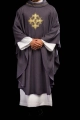 Ornat fioletowy z haftowanym krzyżem - S-7065-03-70 - HAF S-7065-03-70 - Dewocjonalia P.H. Jakóbczak - Katolicki sklep liturgiczny i hurtownia