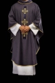 Ornat fioletowy z haftowanymi krzyżami - S-7068-03-70 - HAF S-7068-03-70 - Dewocjonalia P.H. Jakóbczak - Katolicki sklep liturgiczny i hurtownia