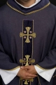 Ornat fioletowy z haftowanymi krzyżami - S-7068-03-70 - HAF S-7068-03-70 - Dewocjonalia P.H. Jakóbczak - Katolicki sklep liturgiczny i hurtownia
