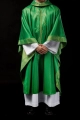 Ornat zielony z haftem kłosów zboża i krzyża - S-7052-01-54 - HAF S-7052-01-54 - Dewocjonalia P.H. Jakóbczak - Katolicki sklep liturgiczny i hurtownia