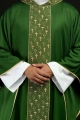 Ornat zielony z haftowanym pasem z motywem krzyży - S-7062-01-53 - HAF S-7062-01-53 - Dewocjonalia P.H. Jakóbczak - Katolicki sklep liturgiczny i hurtownia