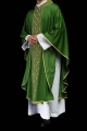 Ornat zielony z haftowanym pasem z motywem krzyży - S-7062-01-53 - HAF S-7062-01-53 - Dewocjonalia P.H. Jakóbczak - Katolicki sklep liturgiczny i hurtownia