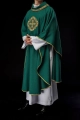 Ornat zielony z haftowanym krzyżem - S-7066-01-70 - HAF S-7066-01-70 - Dewocjonalia P.H. Jakóbczak - Katolicki sklep liturgiczny i hurtownia