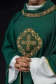 Ornat zielony z haftowanym krzyżem - S-7066-01-70 - HAF S-7066-01-70 - Dewocjonalia P.H. Jakóbczak - Katolicki sklep liturgiczny i hurtownia
