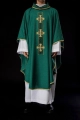Ornat zielony z haftowanymi krzyżami - S-7068-01-70 - HAF S-7068-01-70 - Dewocjonalia P.H. Jakóbczak - Katolicki sklep liturgiczny i hurtownia