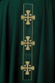 Ornat zielony z haftowanymi krzyżami - S-7068-01-70 - HAF S-7068-01-70 - Dewocjonalia P.H. Jakóbczak - Katolicki sklep liturgiczny i hurtownia