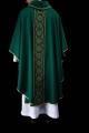 Ornat zielony z haftowanym pasem z motywem krzyży - S-7071-01-70 - HAF S-7071-01-70 - Dewocjonalia P.H. Jakóbczak - Katolicki sklep liturgiczny i hurtownia