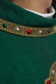 Ornat zielony z haftowanym pasem z monogramem IHS - S-7073-01-70 - HAF S-7073-01-70 - Dewocjonalia P.H. Jakóbczak - Katolicki sklep liturgiczny i hurtownia