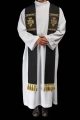 Stuła kapłańska czarna z haftem IHS - S-2067-07-70 - HAF S-2067-07-70 - Dewocjonalia P.H. Jakóbczak - Katolicki sklep liturgiczny i hurtownia