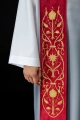 Stuła kapłańska czerwona z haftem IHS - S-2052-02-76 - HAF S-2052-02-76 - Dewocjonalia P.H. Jakóbczak - Katolicki sklep liturgiczny i hurtownia