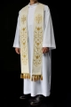 Stuła kapłańska ecru z haftem IHS - S-2052-05-76 - HAF S-2052-05-76 - Dewocjonalia P.H. Jakóbczak - Katolicki sklep liturgiczny i hurtownia