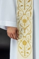 Stuła kapłańska ecru z haftem IHS - S-2052-05-76 - HAF S-2052-05-76 - Dewocjonalia P.H. Jakóbczak - Katolicki sklep liturgiczny i hurtownia