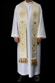 Stuła kapłańska ecru z haftem IHS - S-2052-05-76 - HAF S-2052-05-76 - Dewocjonalia P.H. Jakóbczak - Katolicki sklep liturgiczny i hurtownia