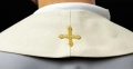 Stuła kapłańska ecru z haftem PAX, kłosami zboża i rybą - S-2058-05-70 - HAF S-2058-05-70 - Dewocjonalia P.H. Jakóbczak - Katolicki sklep liturgiczny i hurtownia