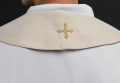 Stuła kapłańska ecru z haftem IHS - S-2067-05-70 - HAF S-2067-05-70 - Dewocjonalia P.H. Jakóbczak - Katolicki sklep liturgiczny i hurtownia