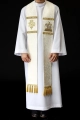 Stuła wielkanocna ecru z haftem Baranka Bożego i IHS - S-2072-05-88 - HAF S-2072-05-88 - Dewocjonalia P.H. Jakóbczak - Katolicki sklep liturgiczny i hurtownia