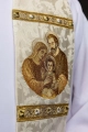 Stuła kapłańska ecru z haftem IHS - S-2075-05-88 - HAF S-2075-05-88 - Dewocjonalia P.H. Jakóbczak - Katolicki sklep liturgiczny i hurtownia