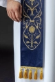 Stuła kapłańska fioletowa z haftem IHS - S-2052-03-76 - HAF S-2052-03-76 - Dewocjonalia P.H. Jakóbczak - Katolicki sklep liturgiczny i hurtownia