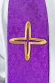 Stuła kapłańska fioletowa z haftowanym krzyżem - S-2054-03-67 - HAF S-2054-03-67 - Dewocjonalia P.H. Jakóbczak - Katolicki sklep liturgiczny i hurtownia