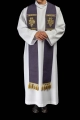 Stuła kapłańska fioletowa z haftem IHS - S-2067-03-70 - HAF S-2067-03-70 - Dewocjonalia P.H. Jakóbczak - Katolicki sklep liturgiczny i hurtownia