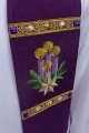 Stuła adwentowa fioletowa z haftem IHS - S-2076-03-103 - HAF S-2076-03-103 - Dewocjonalia P.H. Jakóbczak - Katolicki sklep liturgiczny i hurtownia