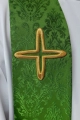 Stuła kapłańska zielona z haftowanym krzyżem - S-2054-01-67 - HAF S-2054-01-67 - Dewocjonalia P.H. Jakóbczak - Katolicki sklep liturgiczny i hurtownia