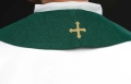 Aksamitna stuła kapłańska zielona z haftem IHS - HAF S-2055-01-70 - Dewocjonalia P.H. Jakóbczak - Katolicki sklep liturgiczny i hurtownia