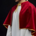 Aksamitna pelerynka ministrancka czerwona wiązana - KKP/042/02/76 - HAF KKP/042/02/76 - Dewocjonalia P.H. Jakóbczak - Katolicki sklep liturgiczny i hurtownia