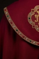 Kapa liturgiczna czerwona z haftem IHS - S-3067-02-70 - HAF S-3067-02-70 - Dewocjonalia P.H. Jakóbczak - Katolicki sklep liturgiczny i hurtownia