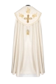 Kapa liturgiczna ecru z haftowanym krzyżem - KDT/3042/05/86 - HAF KDT/3042/05/86 - Dewocjonalia P.H. Jakóbczak - Katolicki sklep liturgiczny i hurtownia