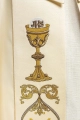Kapa liturgiczna ecru z haftem IHS - KKP/006/05 - HAF KKP/006/05 - Dewocjonalia P.H. Jakóbczak - Katolicki sklep liturgiczny i hurtownia