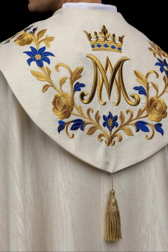 Kapa liturgiczna ecru z haftem maryjnym - LE/3045/05 - HAF LE/3045/05 - Dewocjonalia P.H. Jakóbczak - Katolicki sklep liturgiczny i hurtownia