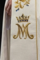 Kapa liturgiczna ecru z haftem maryjnym - LE/3045/05 - HAF LE/3045/05 - Dewocjonalia P.H. Jakóbczak - Katolicki sklep liturgiczny i hurtownia