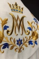 Kapa liturgiczna ecru z haftem maryjnym - LE/3045/05 - HAF LE/3045/05 - Dewocjonalia P.H. Jakóbczak - Katolicki sklep liturgiczny i hurtownia