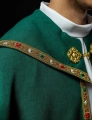 Kapa liturgiczna zielona z haftem IHS - S-3067-01-70 - HAF S-3067-01-70 - Dewocjonalia P.H. Jakóbczak - Katolicki sklep liturgiczny i hurtownia