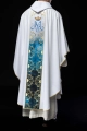Ornat biały z haftowanym pasem - HAF HA7015-04 - Dewocjonalia P.H. Jakóbczak - Katolicki sklep liturgiczny i hurtownia